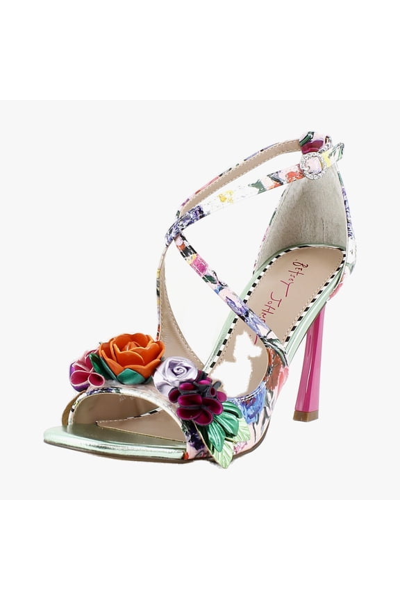 Mikah Women's Heels Pale Pink Floral Size 7.5 M