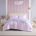 thumbnail image 1 of Betsey Johnson - Twin Comforter Set, Bonus Bedding Set with Matching Sham, Pillowcase & Reversible Plush Throw, Dorm Essentials (Ombre Purple), 1 of 7