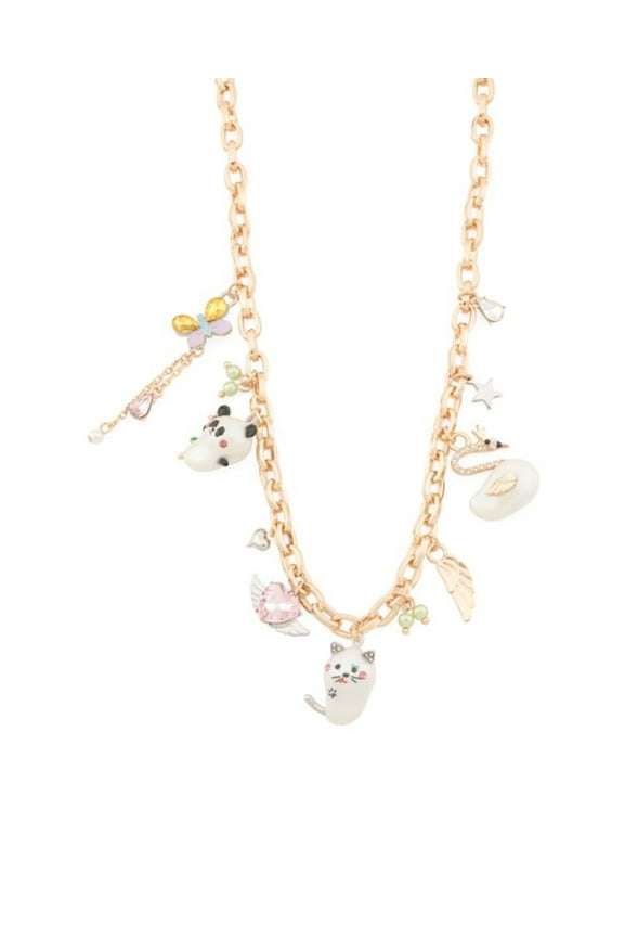 Pearl Animal Charm Necklace, Gold-Tone Chain, 16.5 inches with 3 inch Extender
