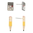 thumbnail image 1 of Betsey Johnson Pencil & Calculator Stud Earrings Pack, 1 of 2