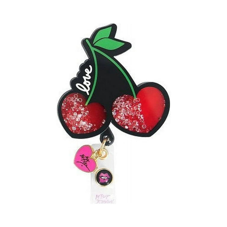 Betsey Johnson Retractable Badge Reels Color: Cherry