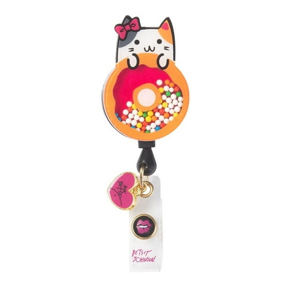 Betsey Johnson Retractable Badge Reels Color: Donut Kitty