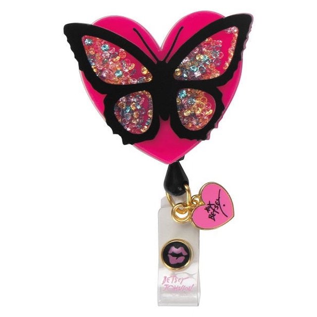 Betsey Johnson Retractable Badge Reels Color Heart Butterfly