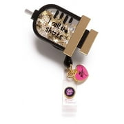 KOI DESIGNING HAPPINESS Betsey Johnson Retractable Badge Reels Color: Syringe Shaker