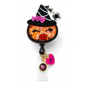 KOI DESIGNING HAPPINESS Betsey Johnson Retractable Badge Reels Color: Witch Pumpkin