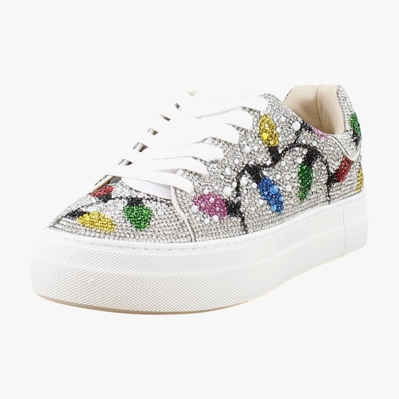 Betsey Johnson Sidny Women's Fashion Sneakers Multi Lights Size 8.5 M