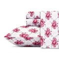 thumbnail image 1 of Betsey Johnson Skull Rose Trellis Bright Red Queen Sheet Set, 1 of 4