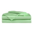 thumbnail image 1 of Betsey Johnson  Solid Satin Green Twin Sheet Set, 1 of 7