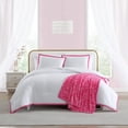 thumbnail image 1 of Betsey Johnson Solid Microfiber White Print 4 Piece Comforter Set-Full/Queen, 1 of 8