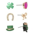 thumbnail image 1 of Betsey Johnson St. Patrick's Day Mismatched Stud Earrings Set, 1 of 2