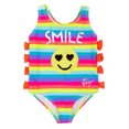 thumbnail image 1 of Betsey Johnson Toddler Girl Sequin Smile Emoji One-Piece Swimsuit (Yellow, 5), 1 of 2