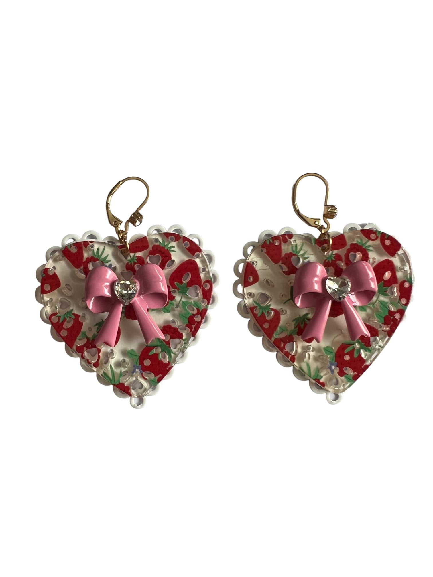 Betsey Johnson Red Candy Drop Earrings