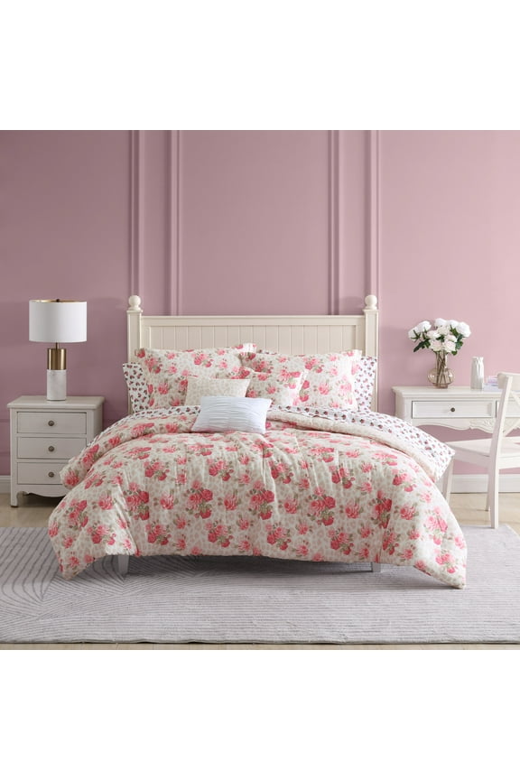 Wild Love Pink Twin Comforter Bonus Set