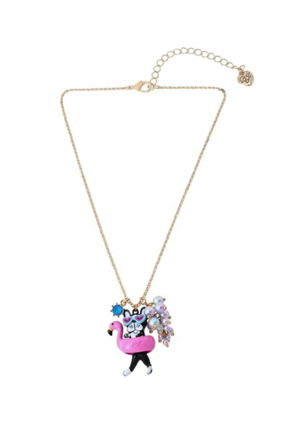 Women's Beach Floating Dog Pendant Necklace