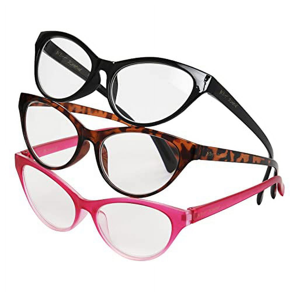 Betsey Johnson Women's Fairisle Cat Eye Reading Glasses