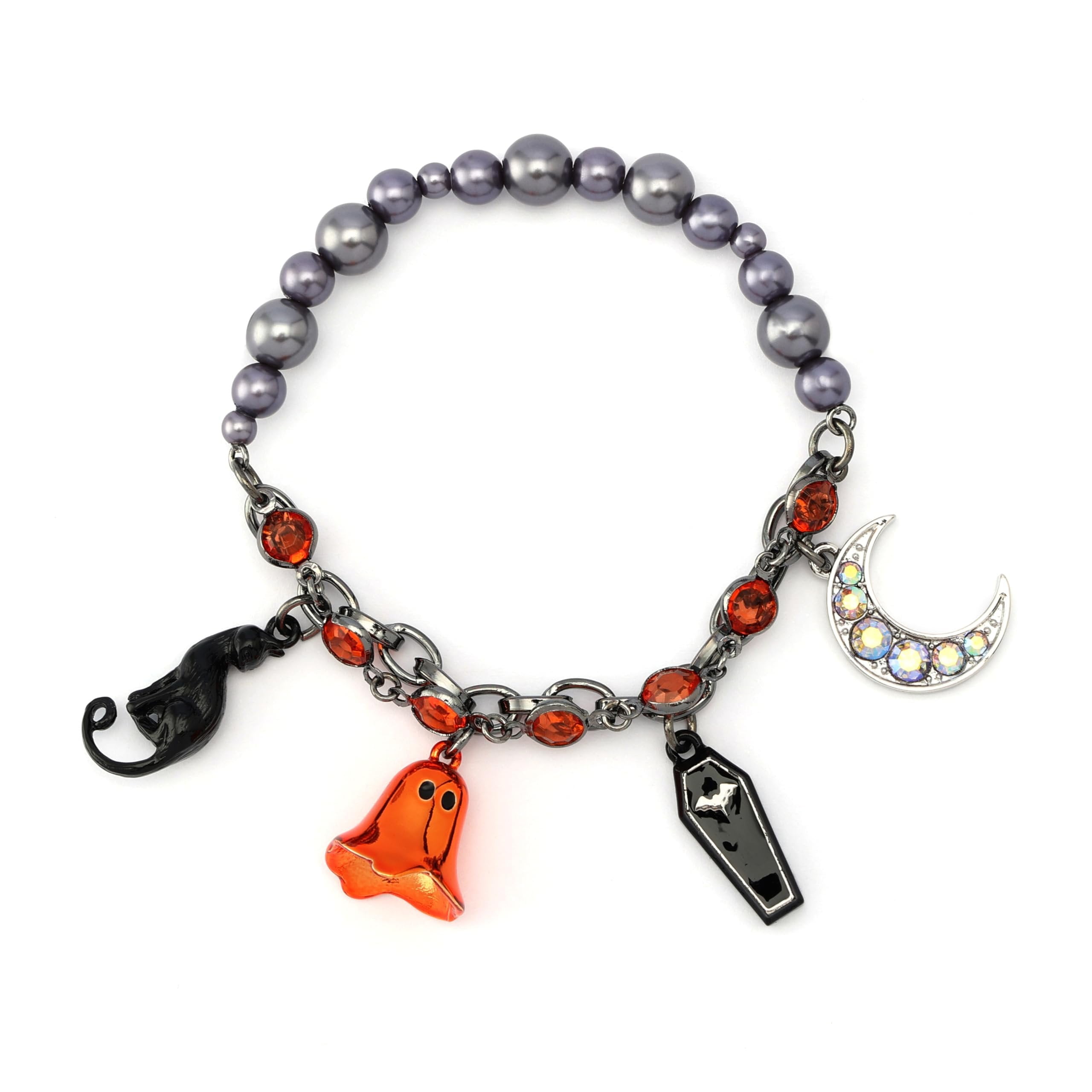 Betsey Johnson Women's Halloween Mixed Charm Stretch Bracelet