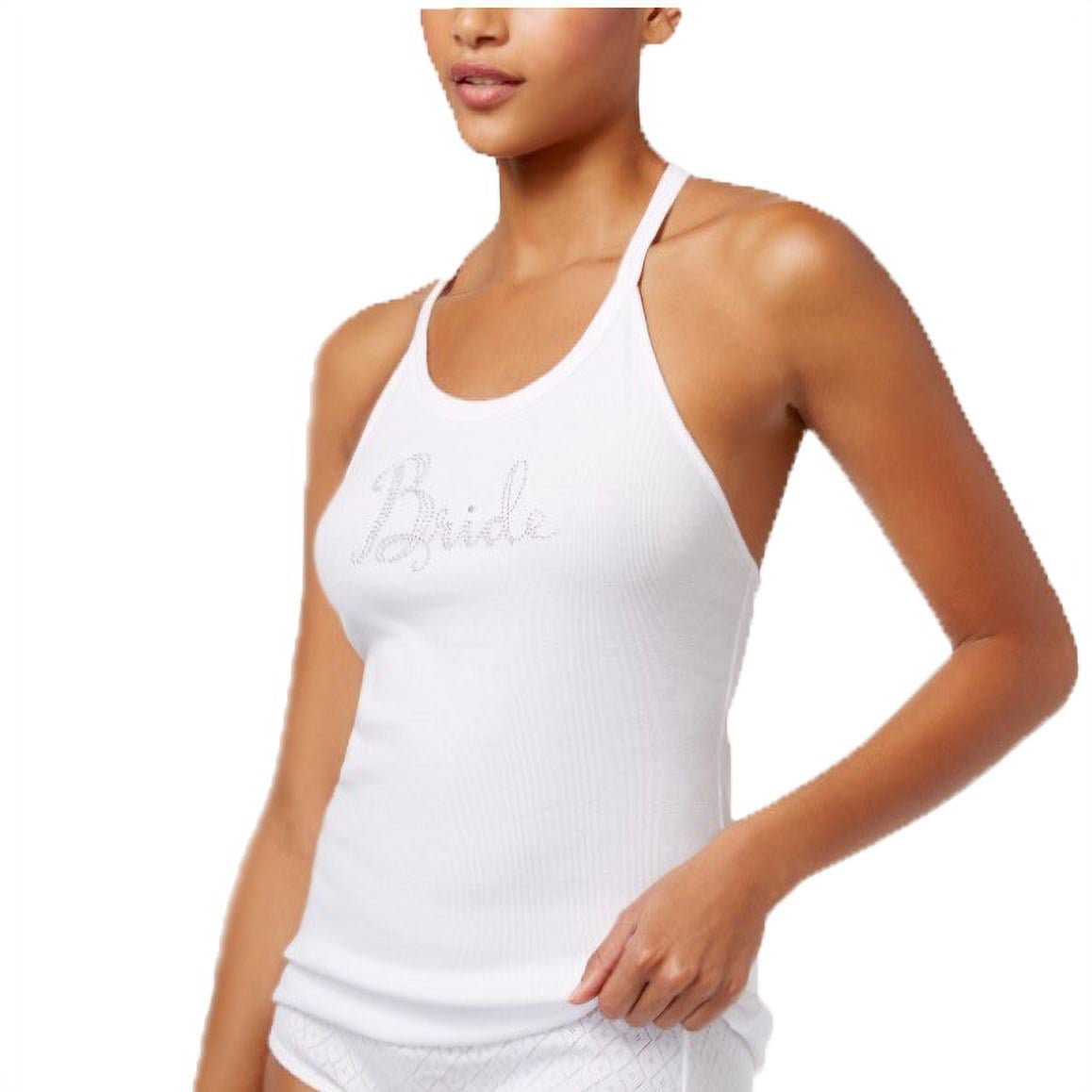 white bride tank top