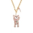 thumbnail image 1 of Betsey Johnson Womens Christmas Necklace Crystal Bear Ornament Necklace, One Size, 1 of 4