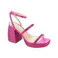 thumbnail image 1 of Betsey Johnson Womens Denni Rhinestone Ankle Strap Platform Sandals, 1 of 3