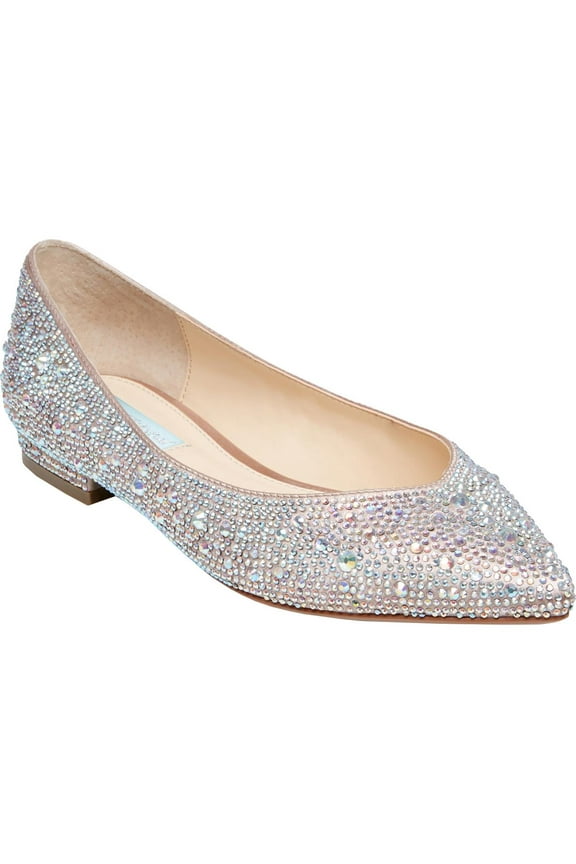 Womens Jude Embellished Low Heel Pointed Toe Flats