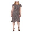 thumbnail image 1 of Betsey Johnson Womens Plus Work Knee Sheath Dress Multi 14W, 1 of 2