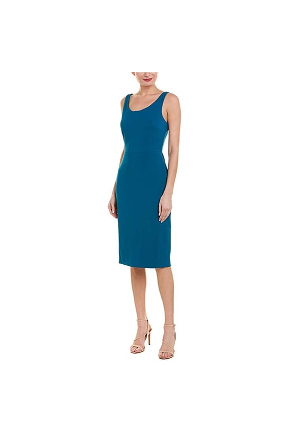 Womens Scuba Crepe Midi Dress  Sleeveless Professional Wear