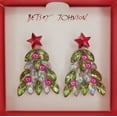 thumbnail image 1 of Betsey Johnson Xmas Pink and White Christmas Tree Stud Earrings, 1 of 2
