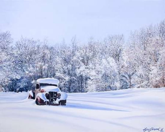 Betsey in the Snow Canvas Art - Lynn Garwood (24 x 30)