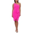 thumbnail image 1 of Betsy & Adam Women's One Shoulder Ruffled Dress Pink Size 6, 1 of 3