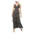 thumbnail image 1 of Betsy & Adam Womens Cut-Out Tiered Evening Dress Black 0, 1 of 2