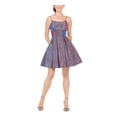 thumbnail image 1 of Betsy & Adam Womens Metallic Mini Fit & Flare Dress, 1 of 2