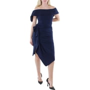 Betsy & Adam Womens Padded Bust Crepe Cocktail and Party Dress