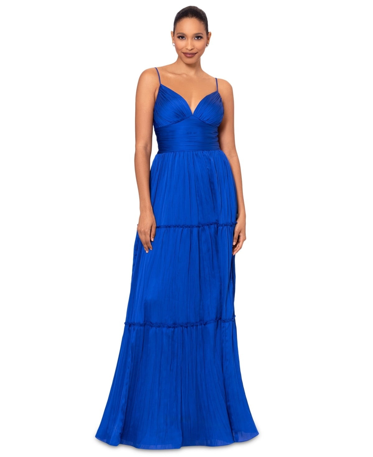 betsy and adam blue evening dress Long Formal Dress: Betsy and Adam A27097 Light Blue / 0