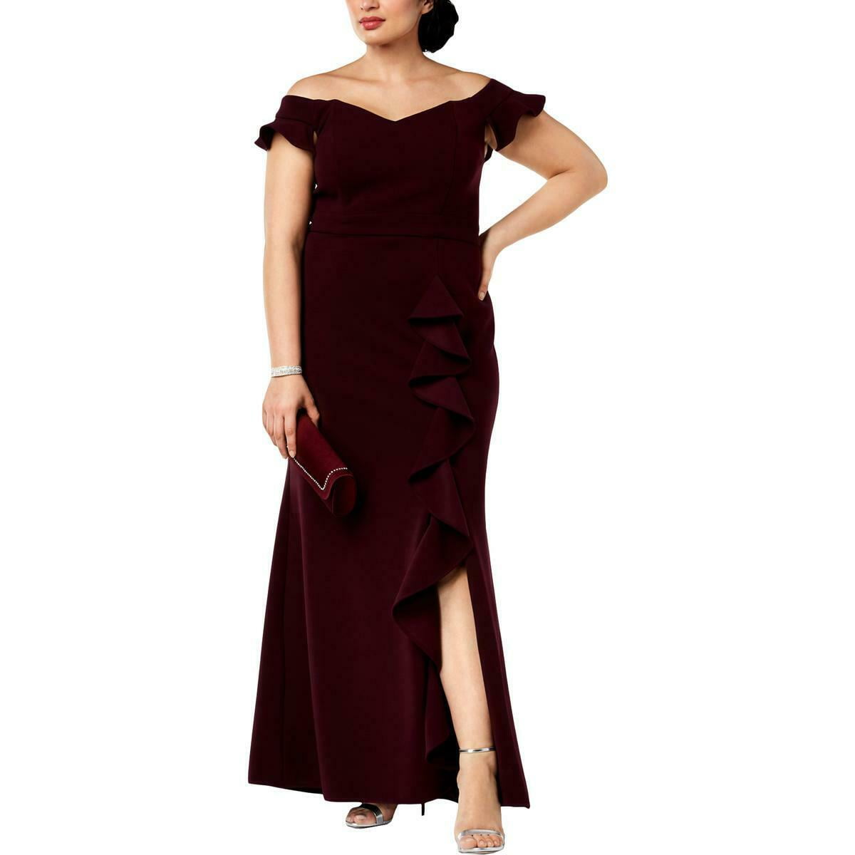 strapless open back dress Long Formal Dress a26926 by Betsy and Adam