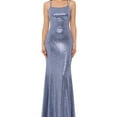 thumbnail image 1 of Betsy & Adam Womens Sequin Gown Dress, Blue, 4, 1 of 4