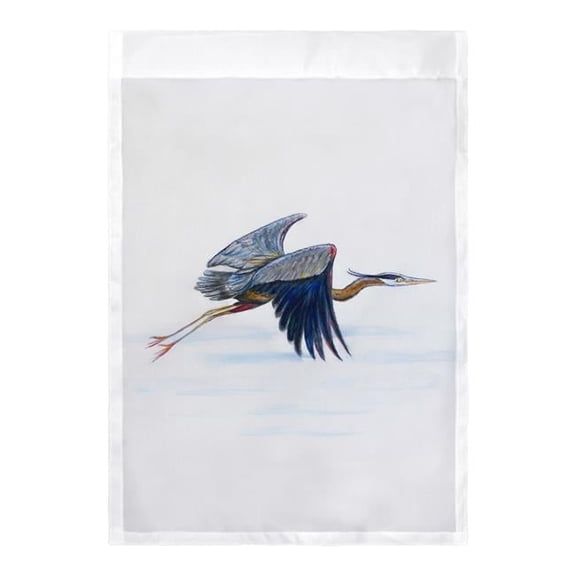 Betsy Drake  'Eddie's Blue Heron' 12.5x18-inch Flag