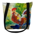 thumbnail image 1 of Betsy Drake  16 x 16 in. Red Rooster Tote Bag - Medium, 1 of 1
