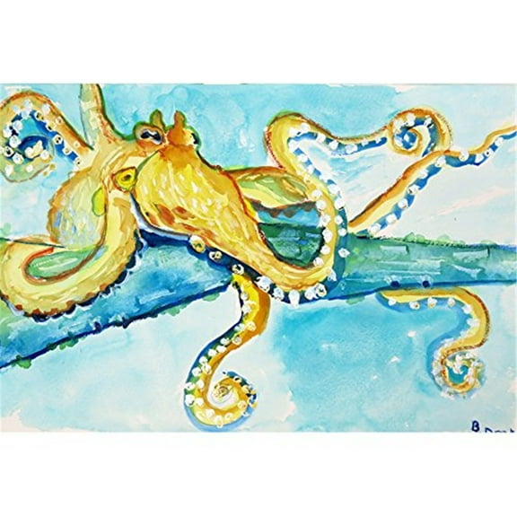 Betsy Drake DM547G 30 x 50 in. Gold Octopus Door Mat
