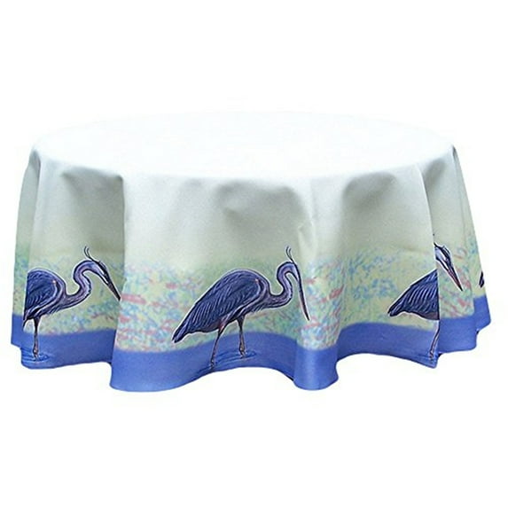 Betsy Drake TR027 58 in. Blue Heron Table Cloth