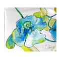 thumbnail image 1 of Betsy Drake BK1115 Blue Hibiscus Fleece Throw, 1 of 1