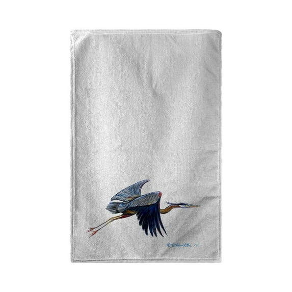 Betsy Drake BT327 30 x 50 in. Eddies Blue Heron Beach Towel