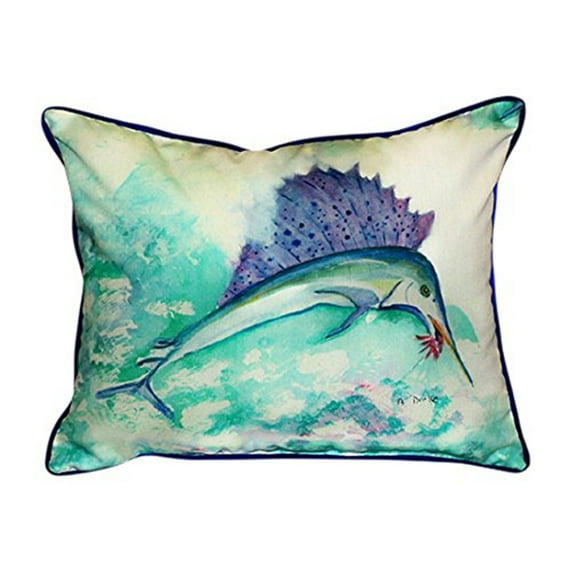 Betsy Drake Betsy's Sailfish Extra Large Zippered Pillow 20x24