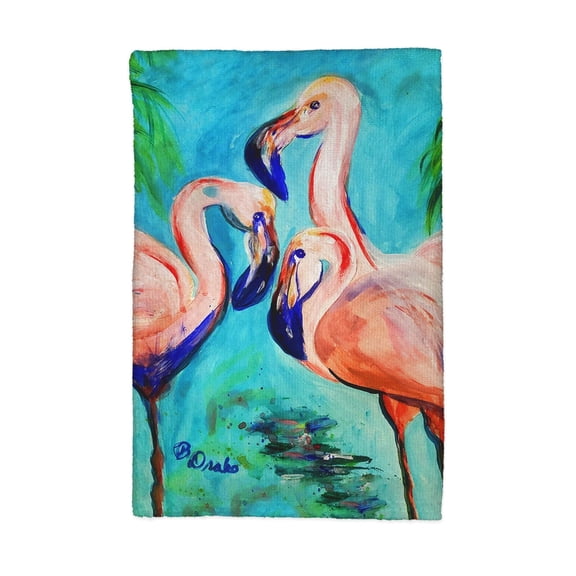 Betsy's Flamingo IV Kitchen Towel - 16x25