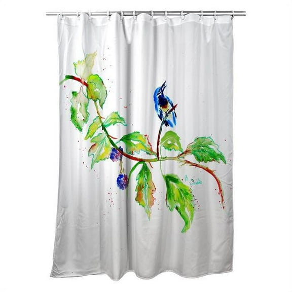 Betsy Drake Bird & Blackberries Shower Curtain