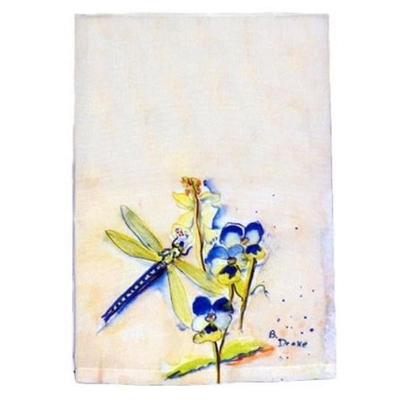 Betsy Drake Blue Dragonfly Guest Towel Set of 2