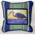 thumbnail image 1 of Betsy Drake  Blue Heron Small Outdoor-Indoor Pillow 12''x12'', 1 of 1
