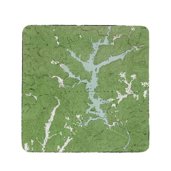 Betsy Drake Burton Lake, GA Nautical Map Coaster Set of 4