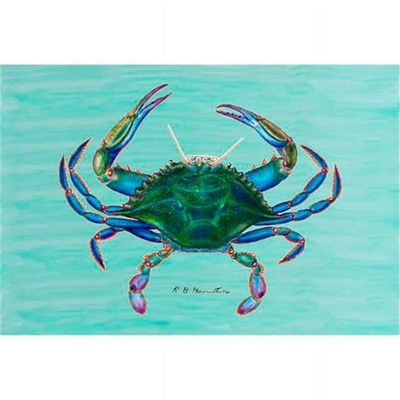 Betsy Drake DM004G Blue Crab 30''x50'' Door Mat