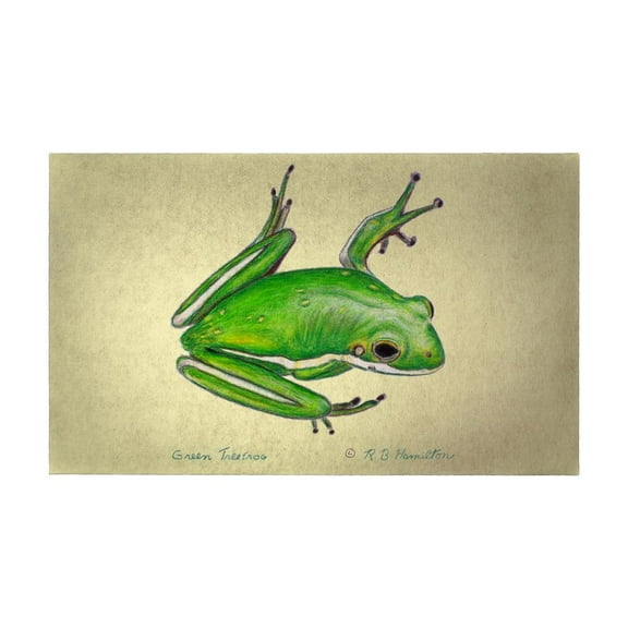 Betsy Drake Interiors Green Tree Frog Door Mat 30x50