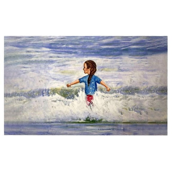 Betsy Drake DM1156G 30 x 50 in. Girl in Surf Door Mat